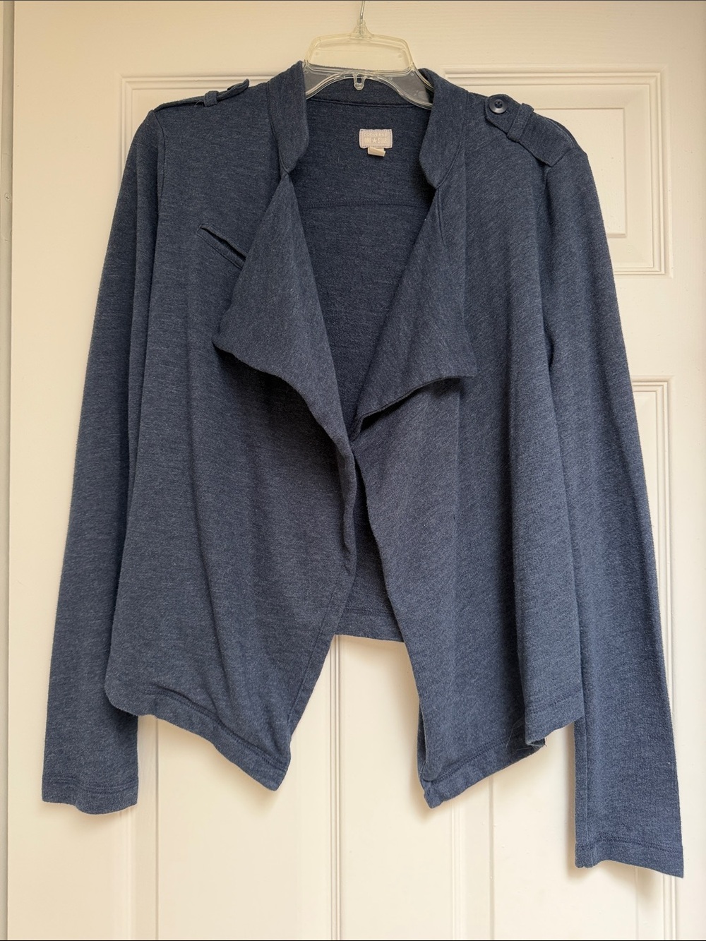 Converse Women's Draped Open-Front Cardigan - Navy Blue